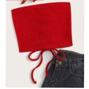 Tie back glitter crop top